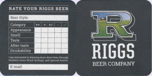 beer coaster from River Hawk Brewing ( IL-RIG-4 )