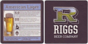 beer coaster from River Hawk Brewing ( IL-RIG-5 )