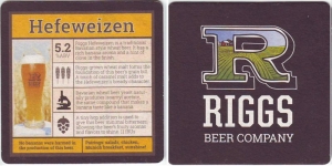 beer coaster from River Hawk Brewing ( IL-RIG-6 )