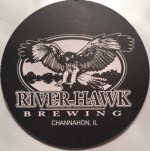 beer coaster from River West Brewing Co. ( IL-RIVH-2 )