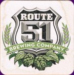 beer coaster from Rt 66 Old School Brewing  ( IL-ROUT-1 )