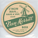 beer coaster from Veteran Beer Co ( IL-VAN-1 )