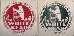 beer coaster from White Eagle Brewing Co ( IL-WHB-2 )