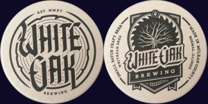 beer coaster from White Rooster Farmhouse Brewery ( IL-WHO-4 )