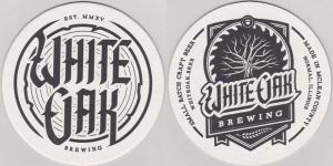 beer coaster from White Rooster Farmhouse Brewery ( IL-WHO-5 )