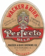 beer label from Wagner Brewing Co ( IL-WALK-LAB-3 )