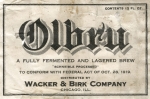 beer label from Wagner Brewing Co ( IL-WALK-LAB-6 )