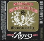 beer label from Woodstock Brewing and Bottling Co. ( IL-WOOD-LAB-2 )