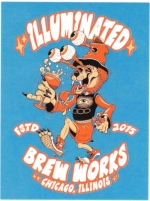 beer sticker from Imperial Oak Brewing  ( IL-ILLU-STI-8 )