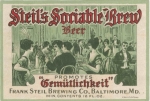 beer label from Franklins Brewery ( MD-FRAN-LAB-1 )