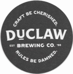 beer coaster from DuClaw Brewing Company ( MD-DUC-55 )