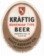 beer label from Kraftbrau Brewery Inc ( MI-KRAF-LAB-2 )