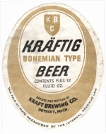 beer label from Kraftbrau Brewery Inc ( MI-KRAF-LAB-3 )