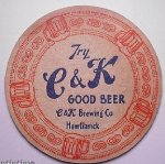 beer coaster from Cadillac Brewing ( MI-CK-1 )