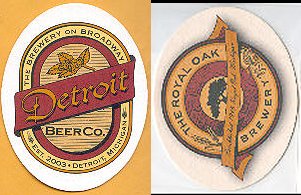 beer coaster from Detroit Brew Factory ( MI-DETR-2 )