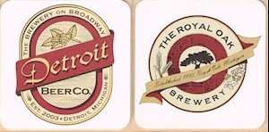 beer coaster from Detroit Brew Factory ( MI-DETR-3A )