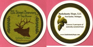 beer coaster from Ellison Brewery ( MI-ELKS-2 )