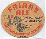 beer coaster from Gravel Bottom Craft Brewery ( MI-FRIAR-1 )