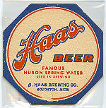 beer coaster from Haehnle Brewing Co., Inc. ( MI-HAAS-1 )