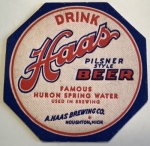 beer coaster from Haehnle Brewing Co., Inc. ( MI-HAAS-2 )