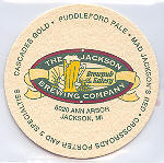 beer coaster from Jacob Raquet Brewery  ( MI-JACK-1 )