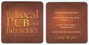 beer coaster from John Zynda Brewing Co. ( MI-JAXO-1 )