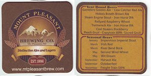 beer coaster from Mountain Town Station (Mountain Town Brewing Co.) ( MI-MTPL-2 )