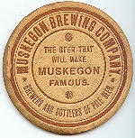 beer coaster from Nain Rouge Brewery ( MI-MUSK-1 )