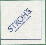 beer napkin from Stroh Products Co. ( MI-STRO-NAP-4 )