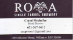 beer business card and similar from Roundhouse Brewery ( MN-ROMA-BIZ-1 )