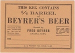 beer label from Bierbauer, Wm. ( MN-BEYR-LAB-2 )