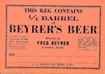 beer label from Bierbauer, Wm. ( MN-BEYR-LAB-3 )