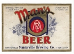 beer label from Maple Island Brewing ( MN-MANT-LAB-1 )