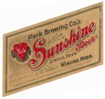 beer label from PawPrint Brewery ( MN-PARK-LAB-3 )