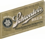 beer label from Schuster Brewing Co. ( MN-SCHP-LAB-2 )