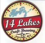 beer coaster from 22 Northmen Brewing Company ( MN-14LA-2 )