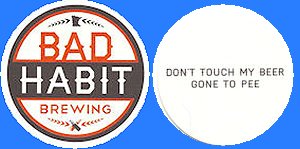 beer coaster from Bad Weather Brewing Co. ( MN-BADH-1 )