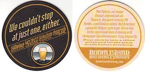 beer coaster from Borealis Fermentery ( MN-BOOM-1 )