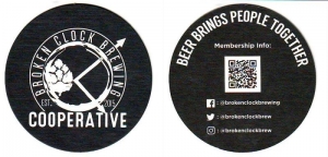 beer coaster from Bruhaven Craft Company (Brühaven) ( MN-BROE-4 )