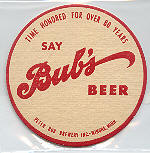 beer coaster from Pfeiffer Brewing Co. ( MN-BUB-2 )