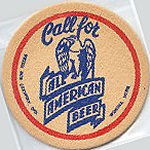 beer coaster from Pfeiffer Brewing Co. ( MN-BUB-4 )