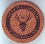 beer coaster from Burning Brothers Brewing ( MN-BUCK-1 )