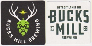 beer coaster from Burning Brothers Brewing ( MN-BUCK-2 )