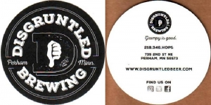 beer coaster from District Warehouse Brewing Co. ( MN-DISG-1 )