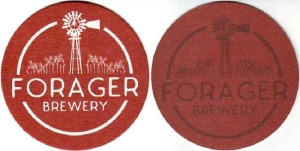 beer coaster from Forbidden Barrel Brewing Company ( MN-FORG-4 )