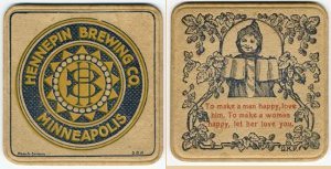 beer coaster from Herkimer Pub & Brewery ( MN-HEN-2 )