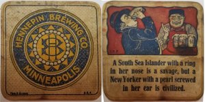 beer coaster from Herkimer Pub & Brewery ( MN-HEN-3 )