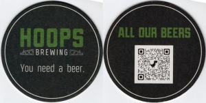 beer coaster from Hop & Barrel Brewing Co. ( MN-HOOP-4 )