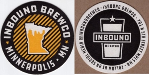 beer coaster from Indeed Brewing Co. ( MN-INBO-4 )