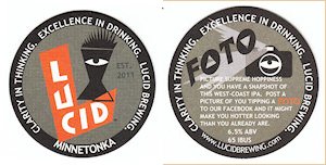 beer coaster from Lupine Brewing Co. ( MN-LUCD-3 )